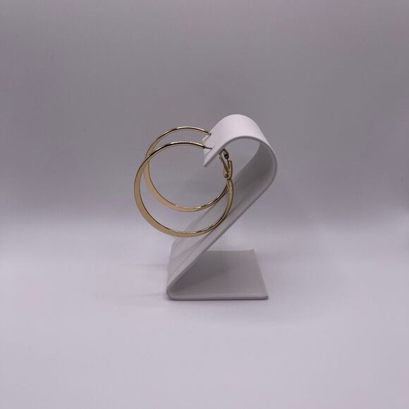 Saks Fifth Avenue Women's Gold Tone Sleek Hoop Earrings - Picture 11 of 11